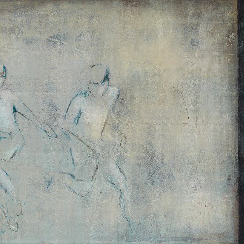 Barcelona Boys   / 2016 - acrylic on canvas, 50*100cm