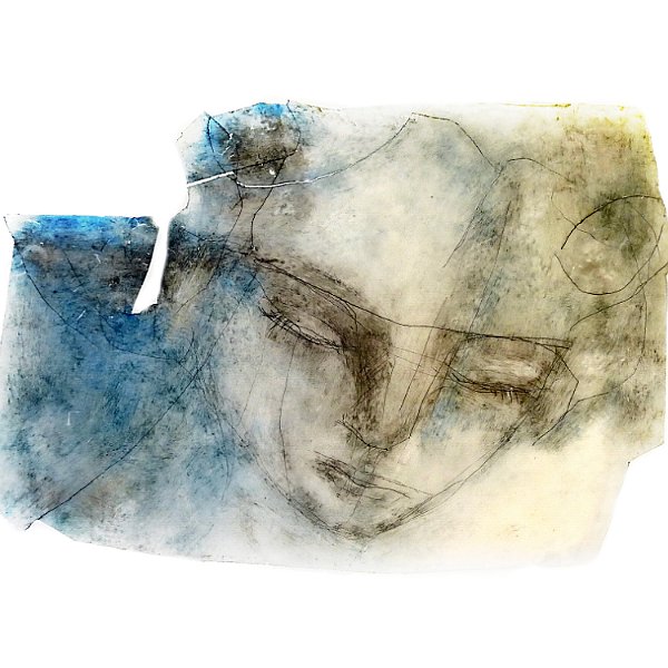 Reihe Contemplation 1  / 2015 - Oil and wax on paper ca. 30*40 cm