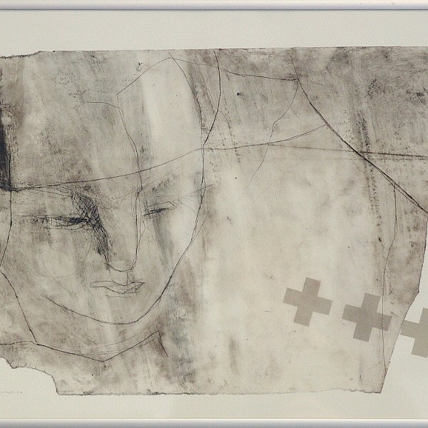 Reihe Contemplation 9  /  Oil on wax paper, 40*50 cm
