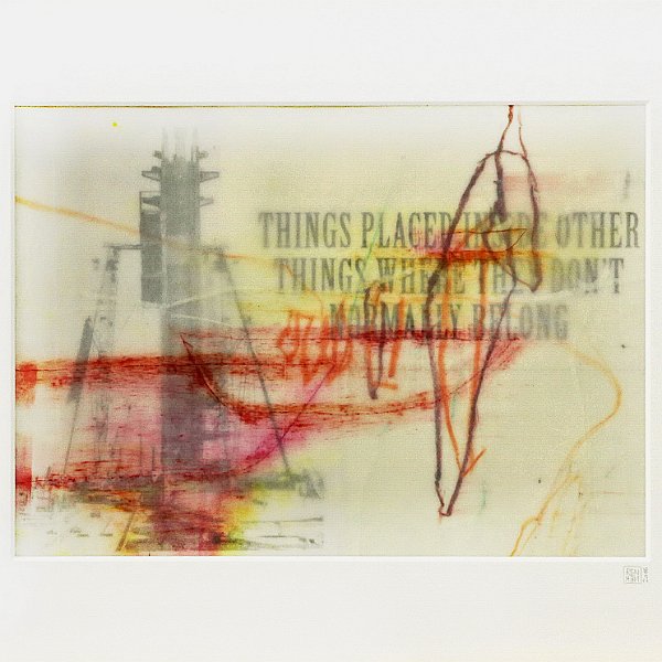 Things   / Collage wax on paper, 30*20 cm