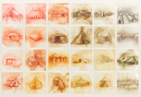 Wherever You Are I    / 2016 - Oil on wax paper, 70*100 cm